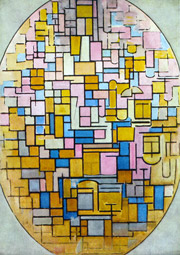 Piet Mondrian  Tableau III - Composition in Oval 1914